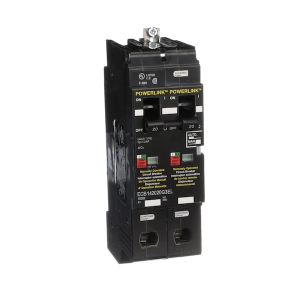 Molded Case Circuit Breaker, POWERLINK Series, 20A, 1 Pole, 277/480V AC, 65kA at 240V AC