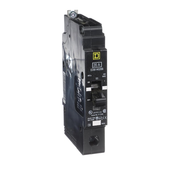 Miniature Circuit Breaker, E FRAME Series, 20A, 1 Pole, 277V AC, 25kA at 120V AC