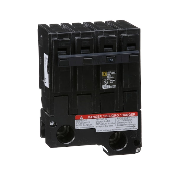 Miniature Circuit Breaker, HOMELINE Series, 150A, 4 Pole, 240V AC, 10kA at 240V AC