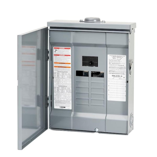 Load Center, HOM, 8 Spaces, 100A, 120/240V AC, PoN Convertible Main Breaker, 1 Phase