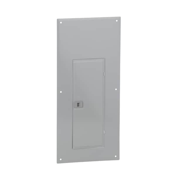 Replacement cover, Homeline, for 30 space load center, combination flush and surface, gray