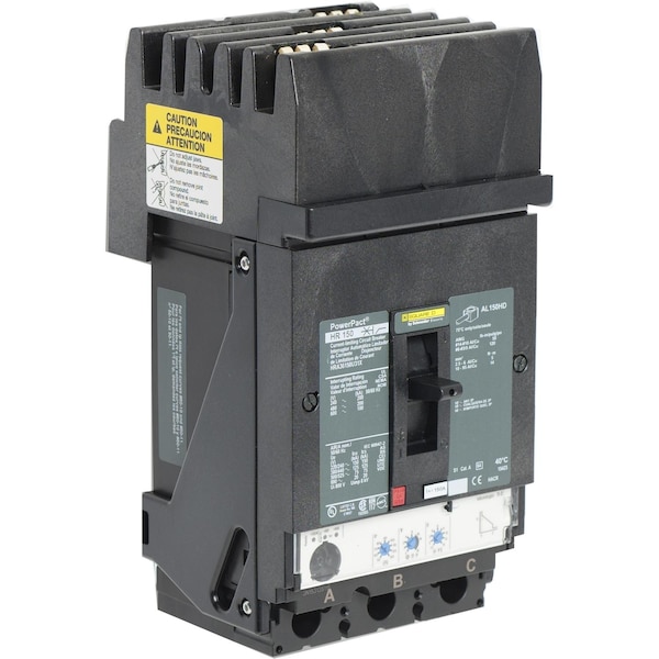 Molded Case Circuit Breaker, POWERPACT H Series, 150A, 3 Pole, 600V AC, 200kA at 240V AC