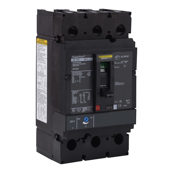 Molded Case Circuit Breaker, POWERPACT J Series, 250A, 3 Pole, 600V AC, 25kA at 240V AC