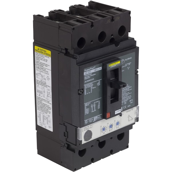 Molded Case Circuit Breaker, POWERPACT J Series, 250A, 3 Pole, 600V AC, 65kA at 240V AC
