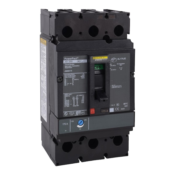 Molded Case Circuit Breaker, POWERPACT J Series, 250A, 3 Pole, 600V AC, 65kA at 240V AC