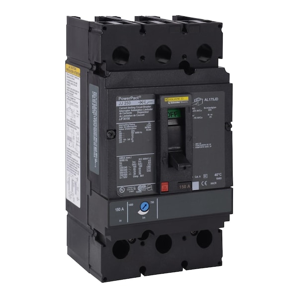 Molded Case Circuit Breaker, POWERPACT J Series, 250A, 3 Pole, 600V AC, 100kA at 240V AC