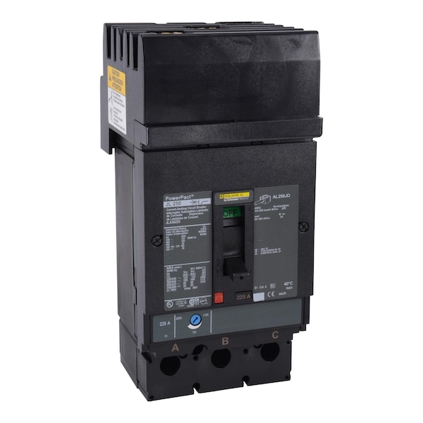 Molded Case Circuit Breaker, POWERPACT J Series, 150A, 3 Pole, 600V AC, 125kA at 240V AC