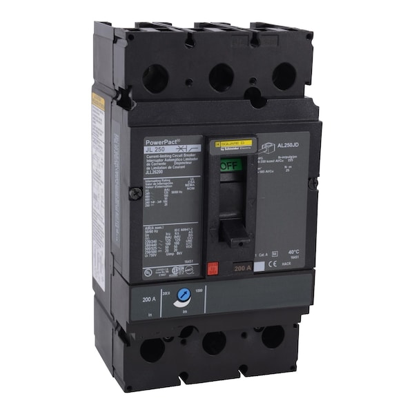 Molded Case Circuit Breaker, POWERPACT J Series, 150A, 2 Pole, 600V AC, 125kA at 240V AC
