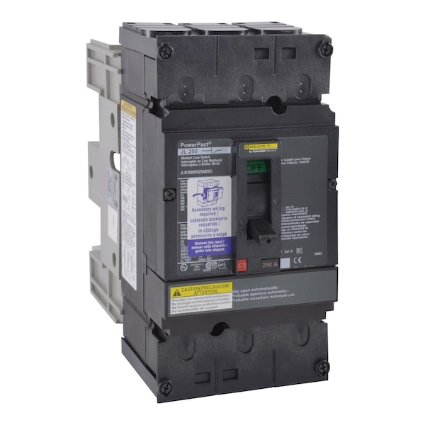 Molded Case Circuit Breaker, POWERPACT J Series, 250A, 3 Pole, 600V AC, 125kA at 240V AC