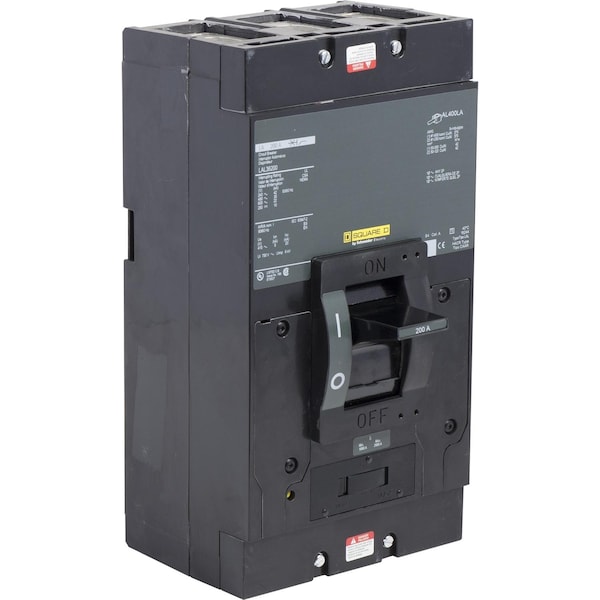 Molded Case Circuit Breaker, LEGACY MCCB Series, 200A, 2 Pole, 600V AC, 42kA at 240V AC