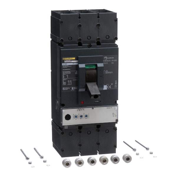 Molded Case Circuit Breaker, POWERPACT L Series, 400A, 3 Pole, 600V AC, 65kA at 240V AC