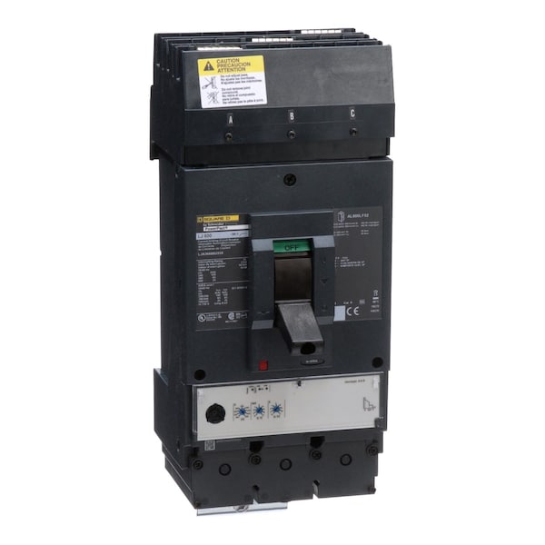 Molded Case Circuit Breaker, POWERPACT L Series, 600A, 3 Pole, 600V AC, 100kA at 240V AC