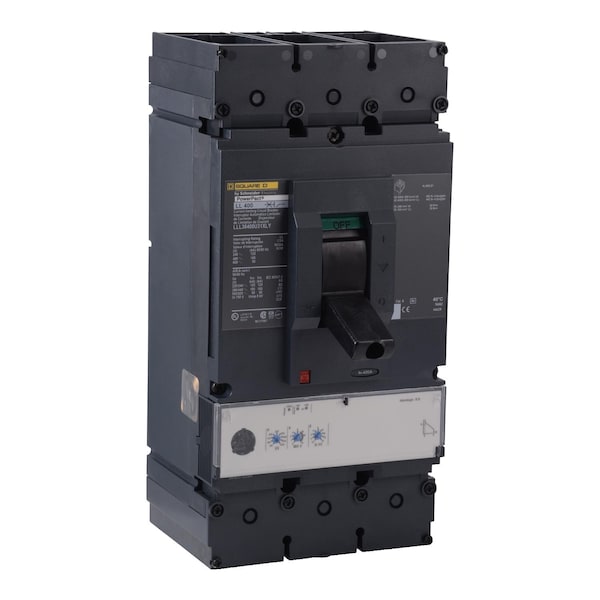Molded Case Circuit Breaker, POWERPACT L Series, 400A, 3 Pole, 600V AC, 125kA at 240V AC
