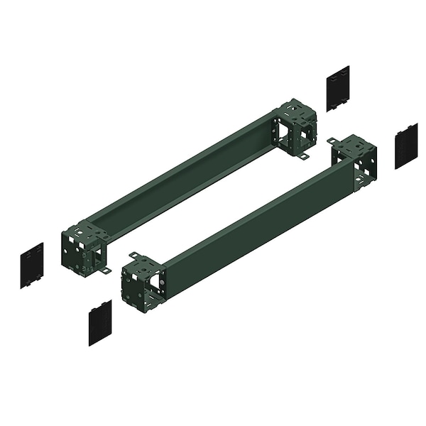 Front & rear plinth, PanelSeT SFN, Spacial SF, for electrical enclosure W400mm, plinth H100mm