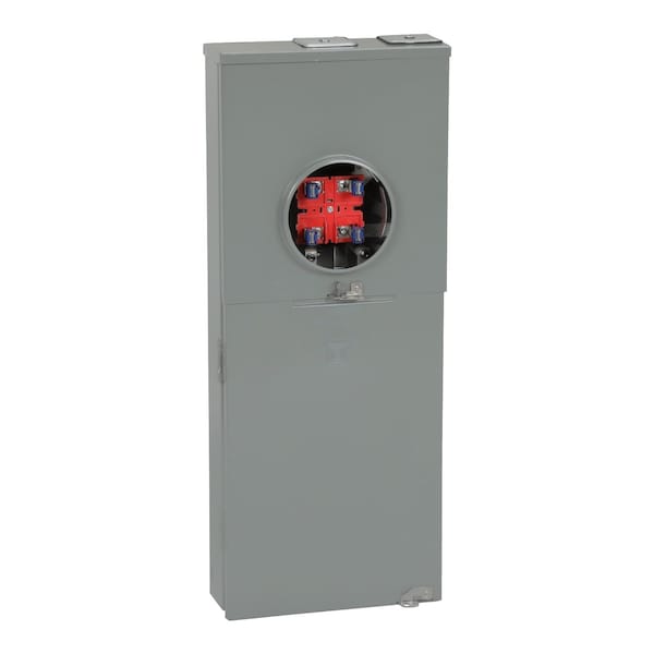 Meter mains, QO, CSED, ringless socket, 125A, surface mount, maximum 8 spaces, 16 circuits, no bypass