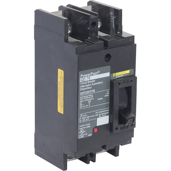Molded Case Circuit Breaker, POWERPACT Q Series, 90A, 2 Pole, 240V AC, 25kA at 240V AC