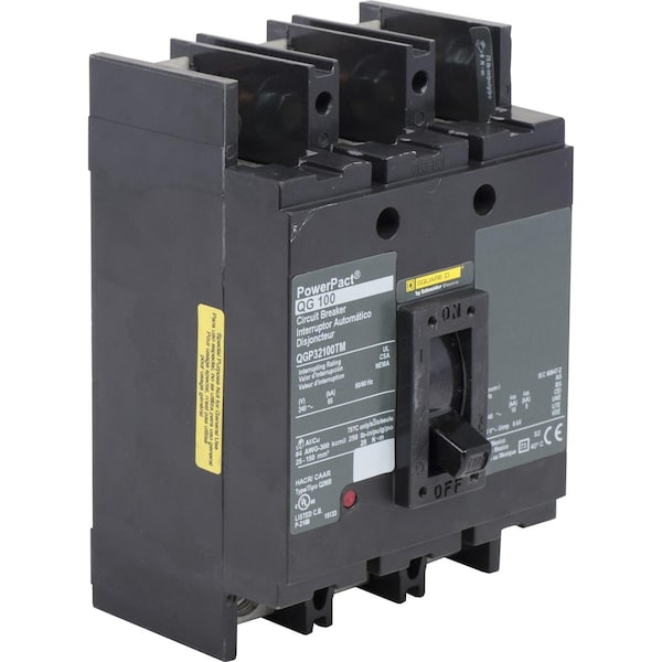Molded Case Circuit Breaker, POWERPACT Q Series, 125A, 3 Pole, 240V AC, 65kA at 240V AC