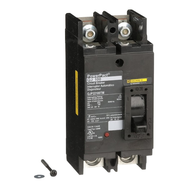Molded Case Circuit Breaker, POWERPACT Q Series, 125A, 2 Pole, 240V AC, 100kA at 240V AC