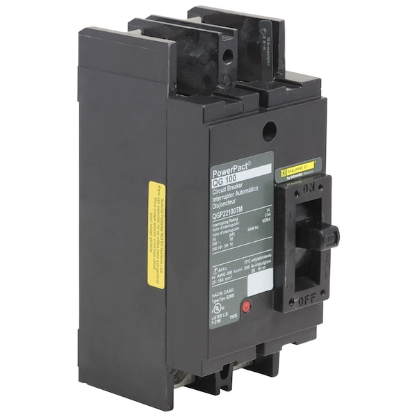 Molded Case Circuit Breaker, POWERPACT Q Series, 150A, 2 Pole, 240V AC, 100kA at 240V AC