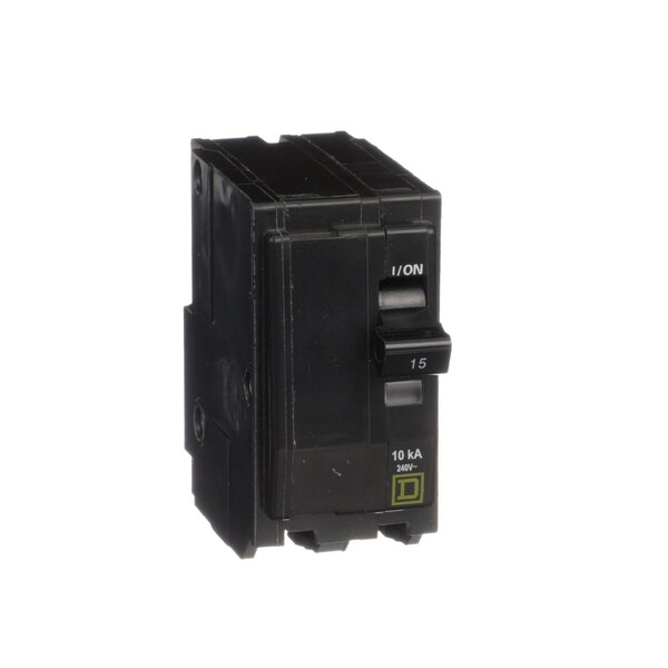 Miniature Circuit Breaker, 15A, 2 Pole, 120/240V AC, 10kA 120 V AC