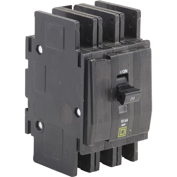 Miniature Circuit Breaker, QO Series, 15A, 3 Pole, 120/240V AC, 10kA at 120/240V AC