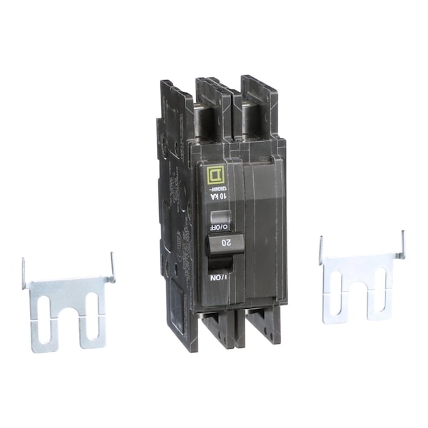 Miniature Circuit Breaker, QO Series, 20A, 2 Pole, 120/240V AC, 10kA at 120/240V AC