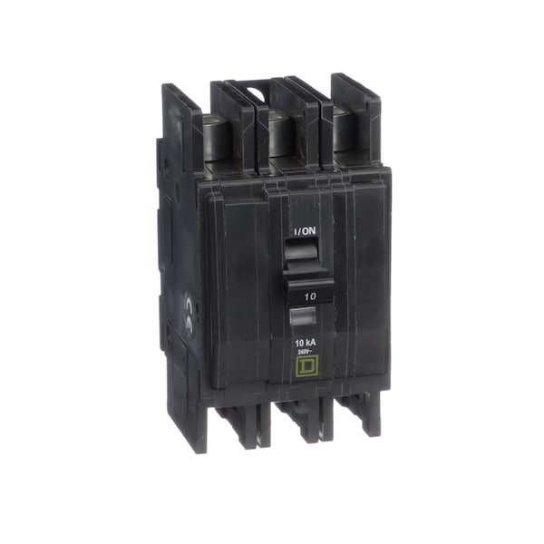 Miniature Circuit Breaker, QO Series, 10A, 3 Pole, 120/240V AC, 10kA at 120/240V AC
