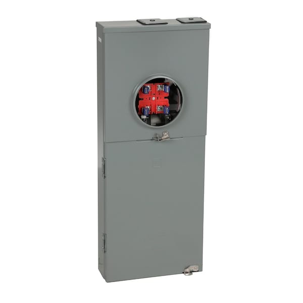 Meter mains, Homeline, CSED, ringless socket, 150A, surface mount, maximum 8 spaces, 16 circuits, no bypass