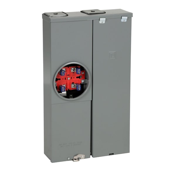 Meter mains, Homeline, CSED, ringed socket, 125A, surface mount, maximum 8 spaces, no bypass