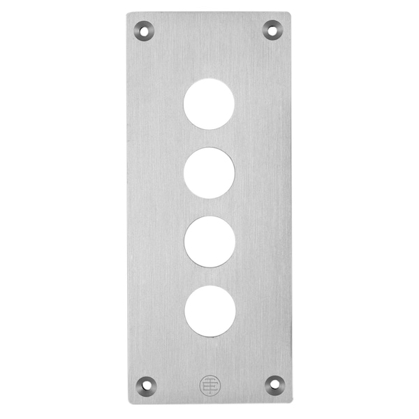 Front plate with fixing screws, Harmony XAP, metal, 4 cut-outs, 22mm, 72 x 171 mm