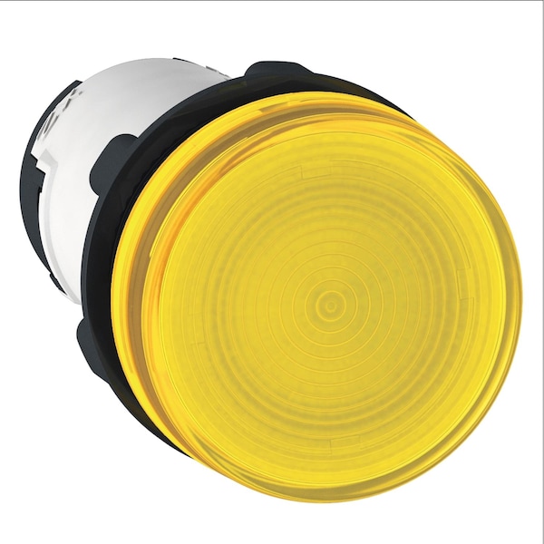 Pilot light, Harmony XB7, round yellow, 22mm, bulb BA9s, screw clamp terminals, 230V