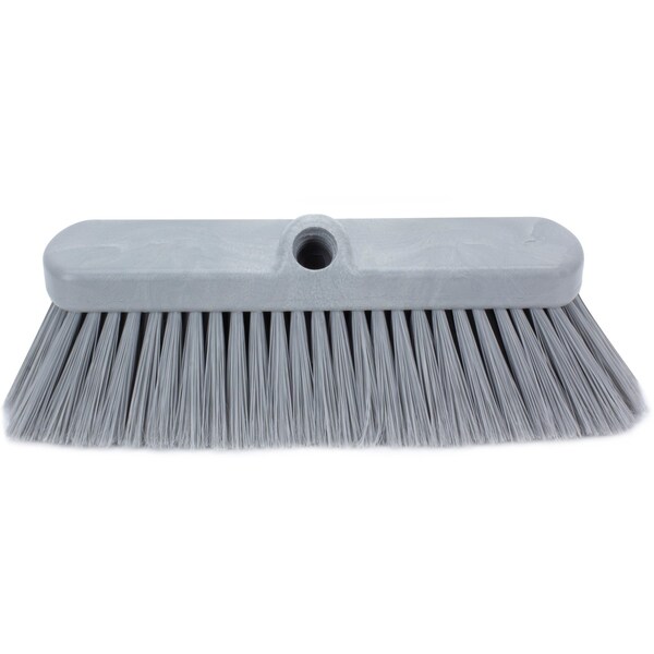2.5 in W Flo-Thru Brush, Gray, Polypropylene