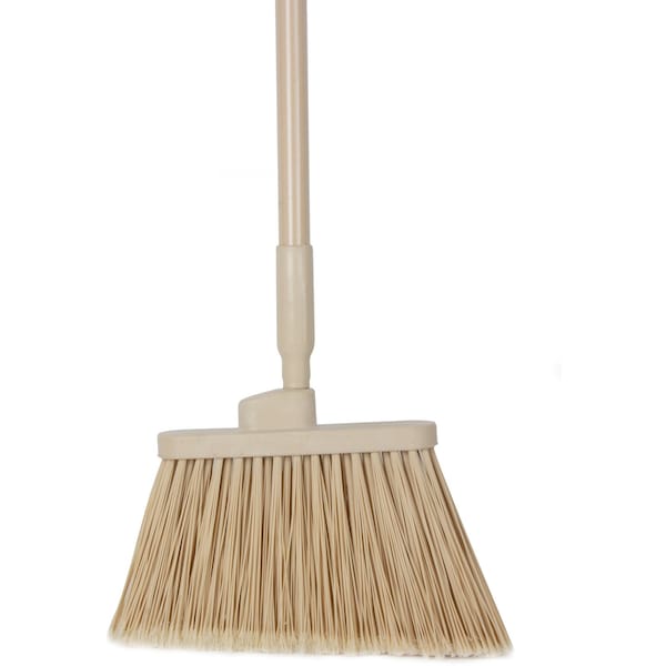 12 in W Angle Broom, Tan, Polypropylene