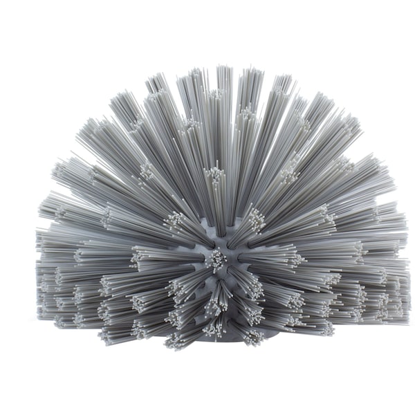 8 in W Pipe and Valve Brush, Gray, Polypropylene