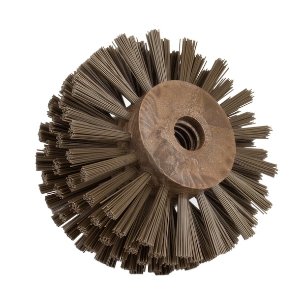 5 in W Pipe and Valve Brush, Brown, Polypropylene