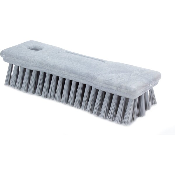 2.5 in W Hand Scrub Brush, Gray, Polypropylene