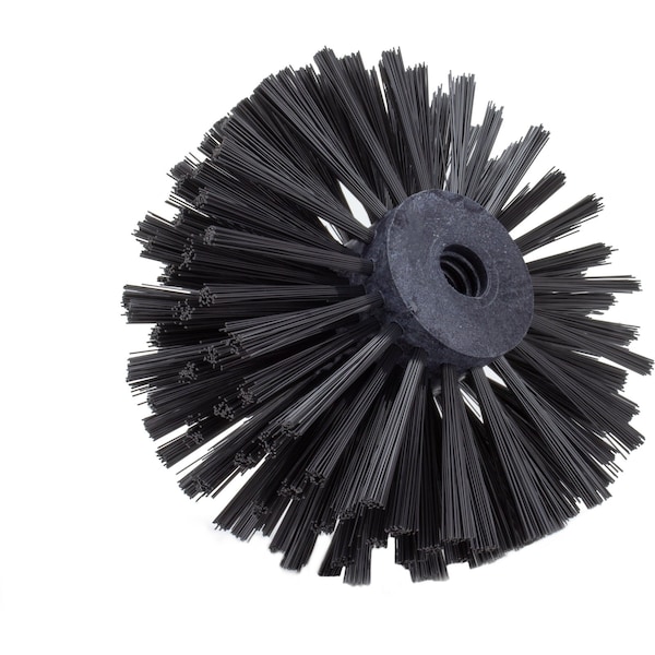 7 in W Pipe and Valve Brush, Black, Polypropylene