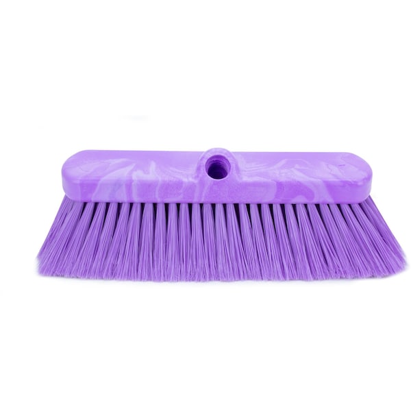 2.5 in W Flo-Thru Brush, Purple, Polypropylene