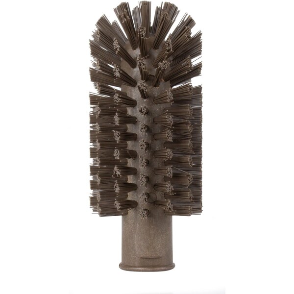 2.5 in W Pipe and Valve Brush, Brown, Polypropylene