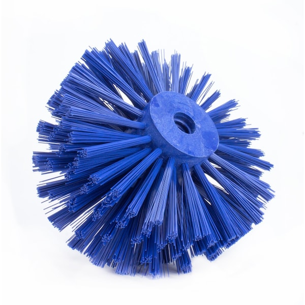 7 in W Pipe and Valve Brush, Blue, Polypropylene