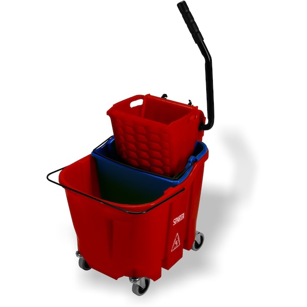 Mop Bucket Combo, 35qt, Side Press Wring