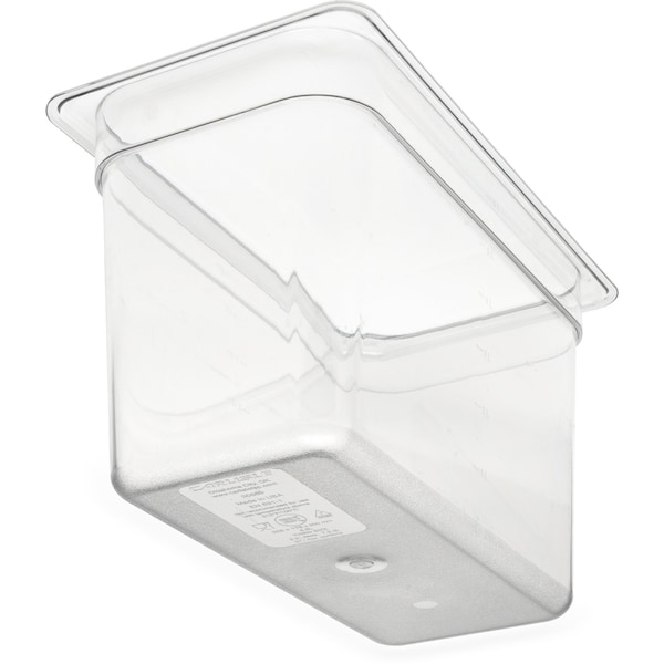 Food Pan PC, 8", DP, 1/3, Clr, PK6