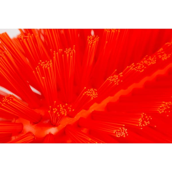 4 in W Pipe and Valve Brush, Orange, Polypropylene