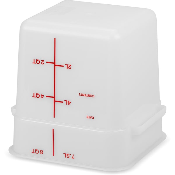 Food Storage Container, 8 qt, White