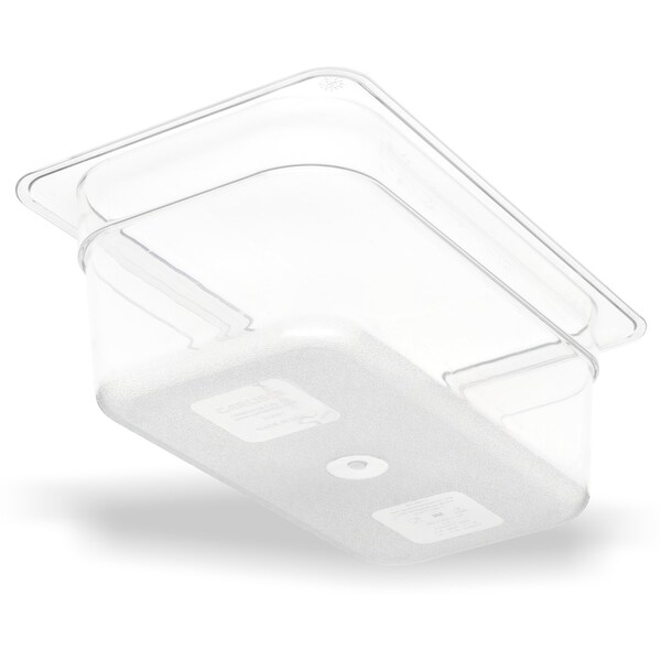 Food Pan PC, 4", DP, 1/4, Clr, PK6