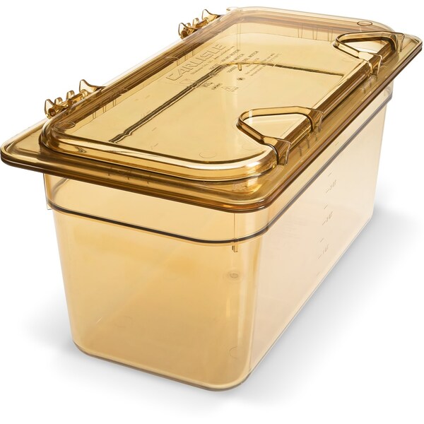 Food Pan HH, 6", DP, 1/3, Amber, PK6