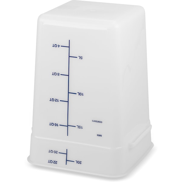Food Storage Container, 12 qt, White