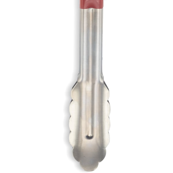 Tong, 9.5", Red, PK12