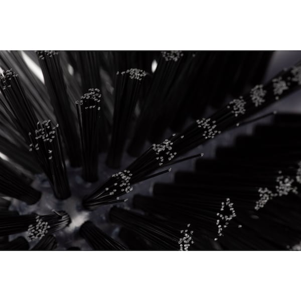 4 in W Pipe and Valve Brush, Black, Polypropylene