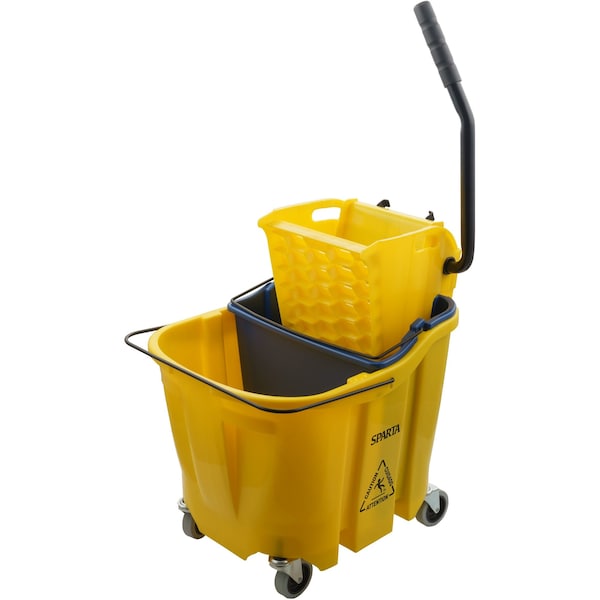 Mop Bucket Combo, 35qt, Side Press Wring